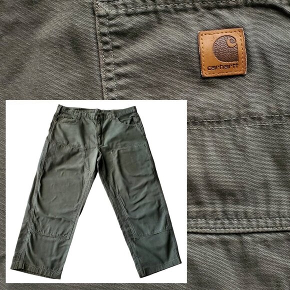 Carhartt Other - Carhartt Vintage 90s Double Knee Carpenter Pants Loose Fit Olive Green Size 42